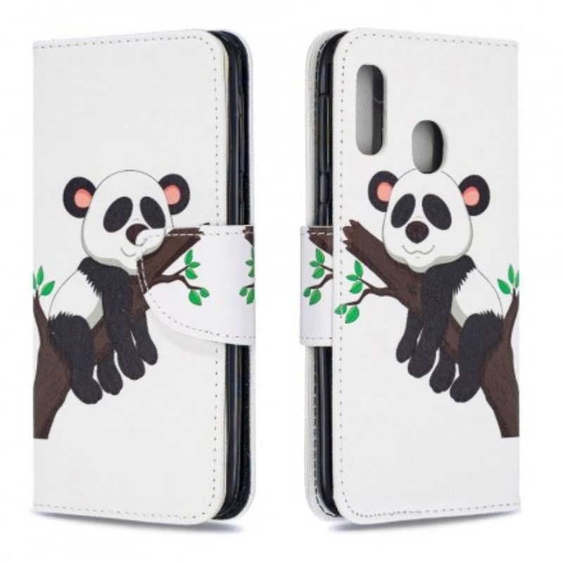 Folio Cover Samsung Galaxy A20e Panda Pigro