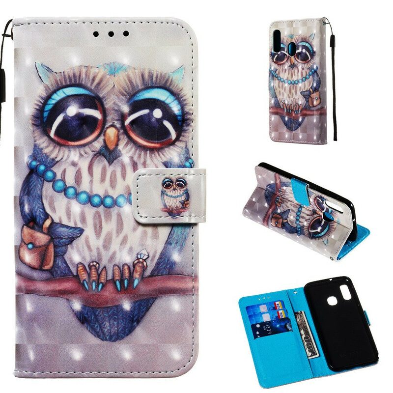 Folio Cover Samsung Galaxy A20e Signorina Gufo