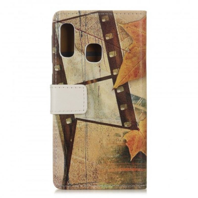 Folio Cover Samsung Galaxy A20e Torre Eiffel In Autunno