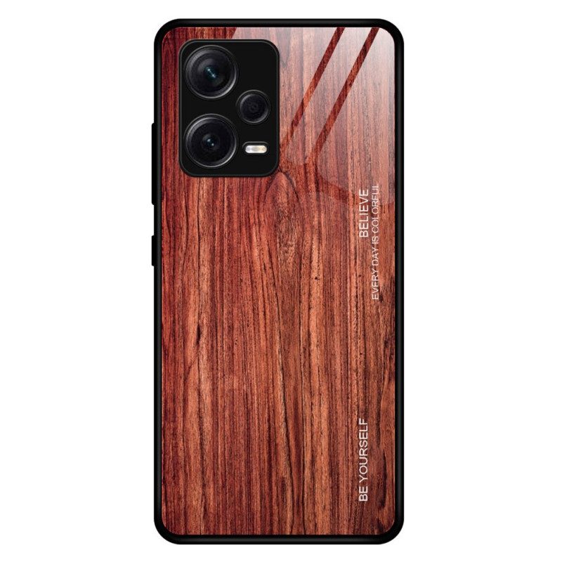 Cover Xiaomi Redmi Note 12 Pro Plus Design In Legno Vetro Temperato