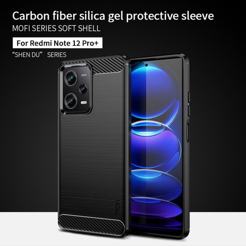 Cover Xiaomi Redmi Note 12 Pro Plus Fibra Di Carbonio Spazzolata