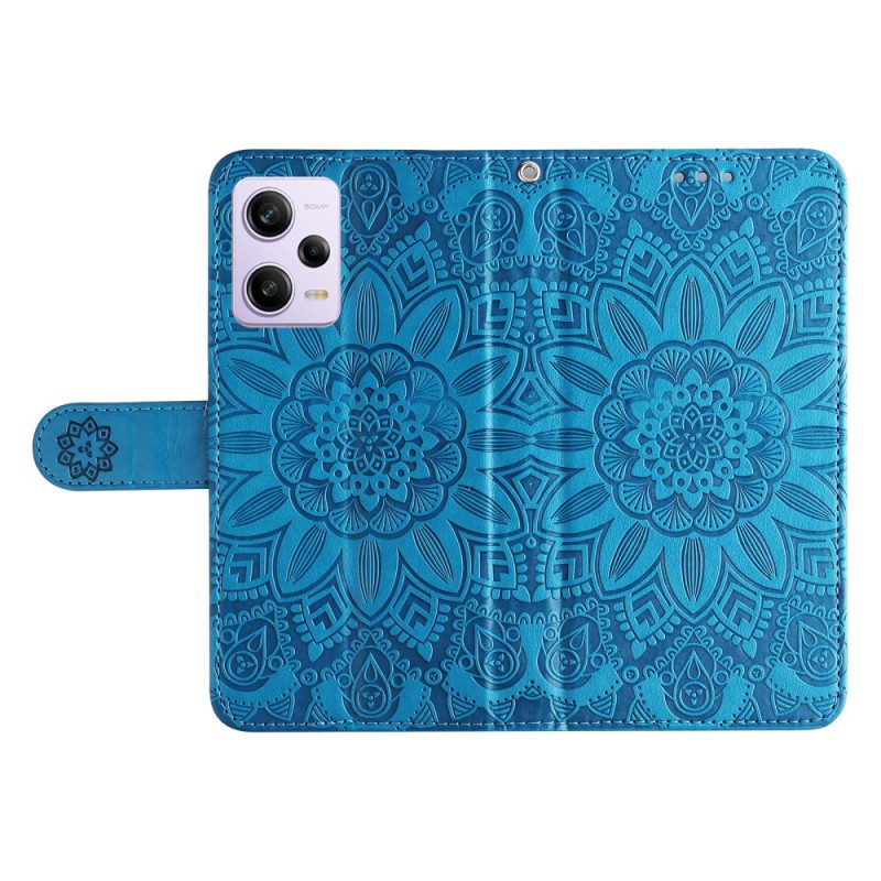 Custodia in pelle Xiaomi Redmi Note 12 Pro Plus Decorazione Mandala Con Cinturino