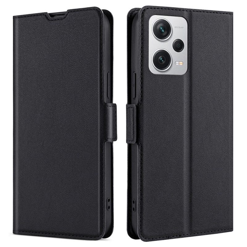 Custodia in pelle Xiaomi Redmi Note 12 Pro Plus Finta Pelle Ultra Fine