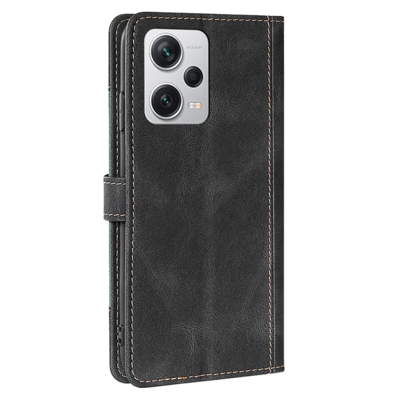 Custodia in pelle Xiaomi Redmi Note 12 Pro Plus Floreale Bicolore