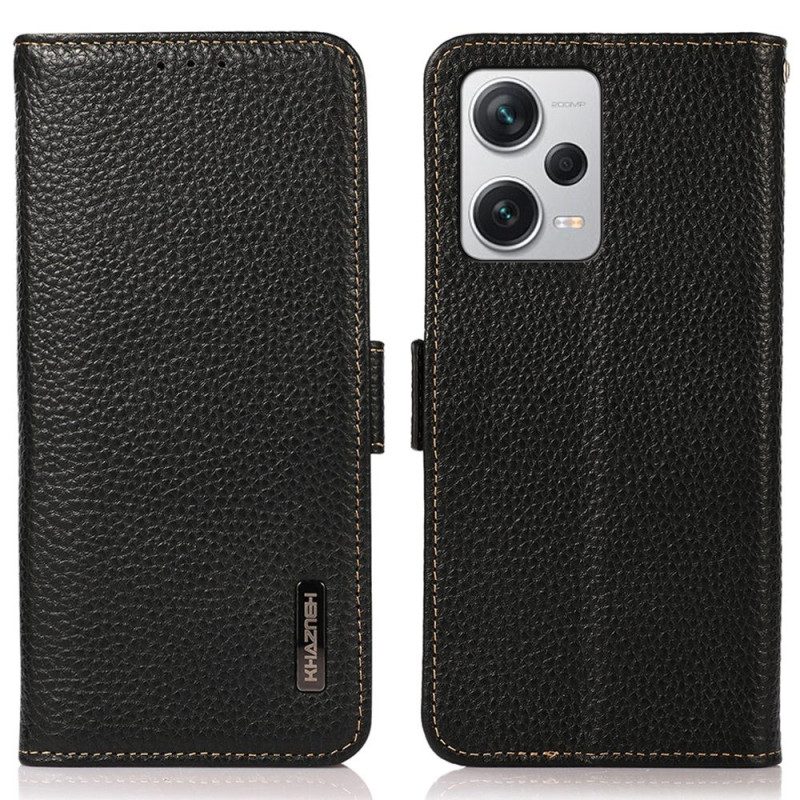 Custodia in pelle Xiaomi Redmi Note 12 Pro Plus Pelle Litchi Khazneh Rfid