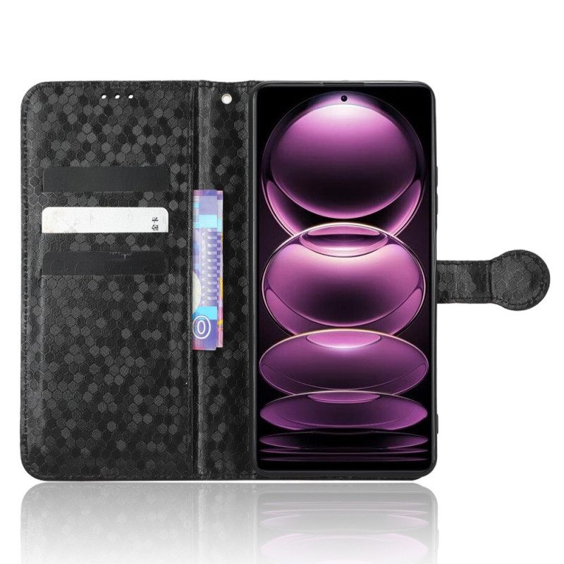 Custodia in pelle Xiaomi Redmi Note 12 Pro Plus Modello 3d Strappy