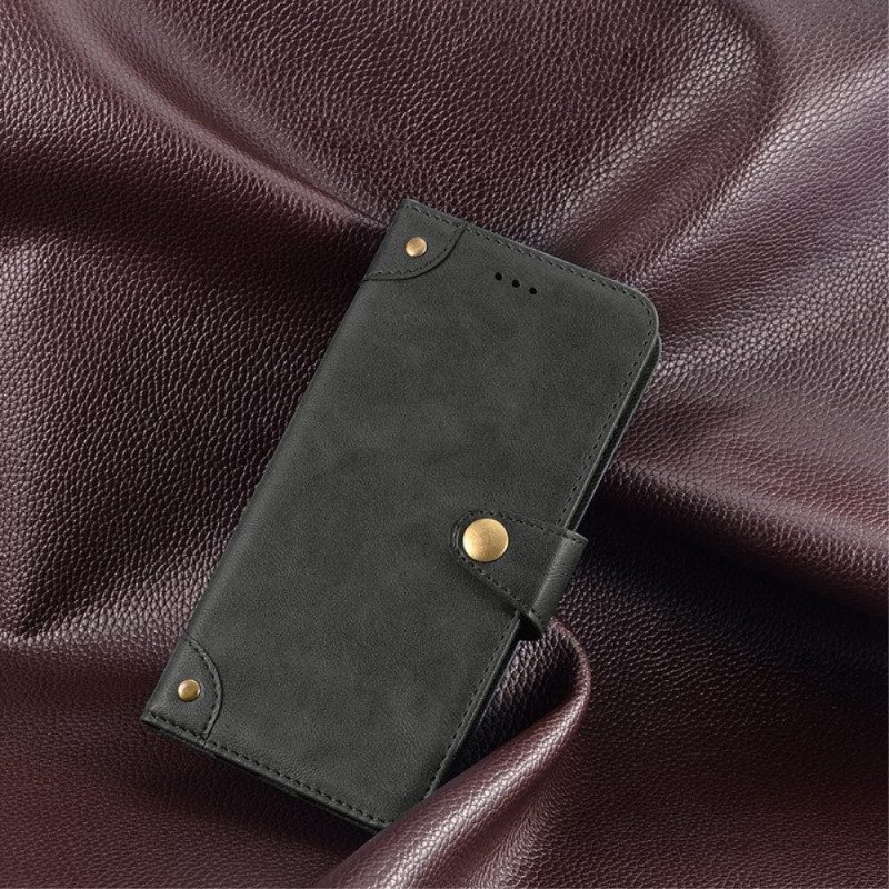 Folio Cover Xiaomi Redmi Note 12 Pro Plus Bottone Magnetico