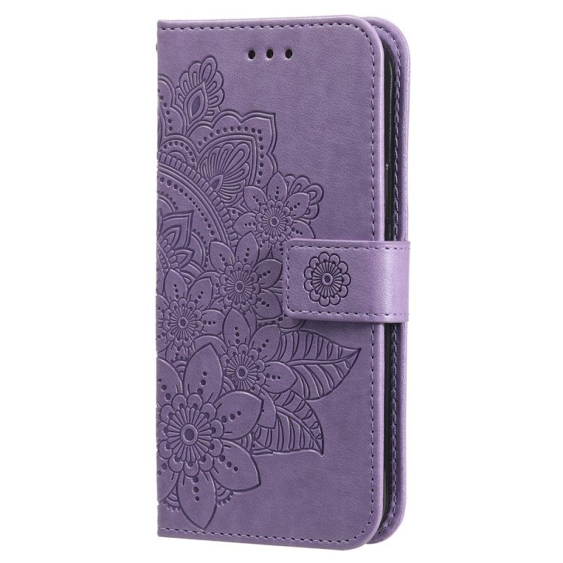 Folio Cover Xiaomi Redmi Note 12 Pro Plus Cinghia Fiore Mandala