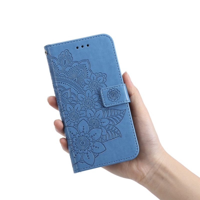 Folio Cover Xiaomi Redmi Note 12 Pro Plus Cinghia Fiore Mandala