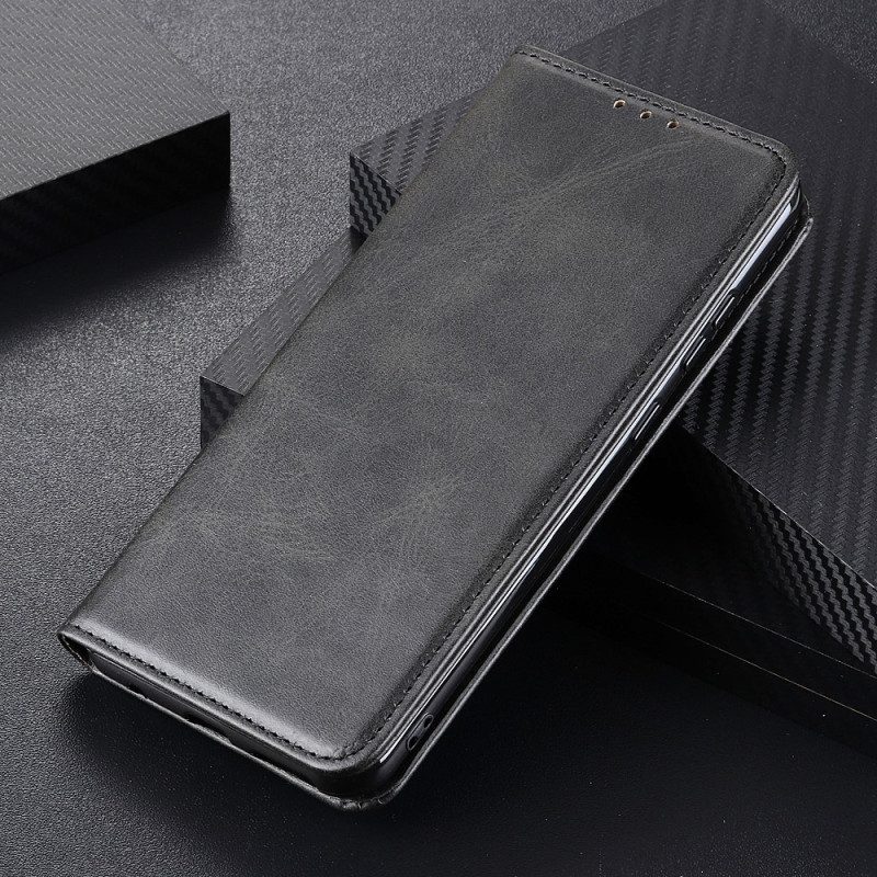 Folio Cover Xiaomi Redmi Note 12 Pro Plus Custodia in pelle Crosta Di Cuoio Classica