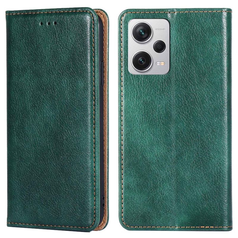 Folio Cover Xiaomi Redmi Note 12 Pro Plus Custodia in pelle Cuciture In Ecopelle