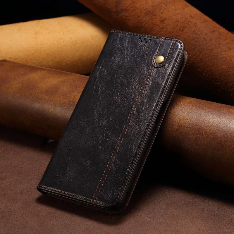 Folio Cover Xiaomi Redmi Note 12 Pro Plus Custodia in pelle Ecopelle Cerata