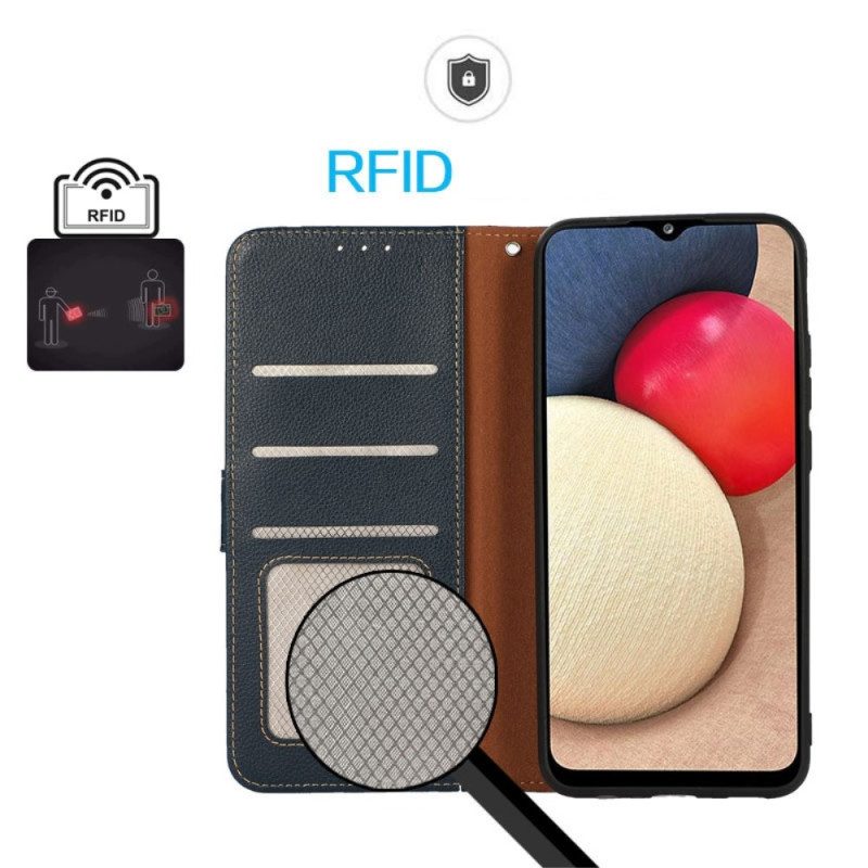 Folio Cover Xiaomi Redmi Note 12 Pro Plus Lychee Style Rfid Khazneh