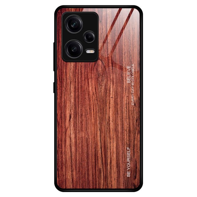 Cover Poco X5 Pro 5G Design In Legno Vetro Temperato