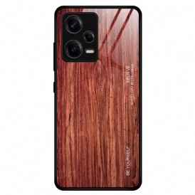 Cover Poco X5 Pro 5G Design In Legno Vetro Temperato