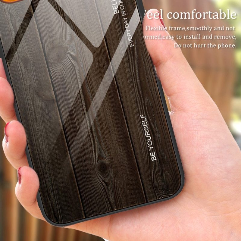 Cover Poco X5 Pro 5G Design In Legno Vetro Temperato