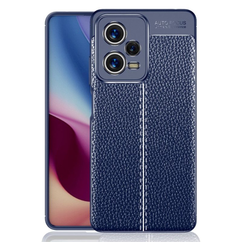 Cover Poco X5 Pro 5G Doppia Linea Litchi Effetto Pelle