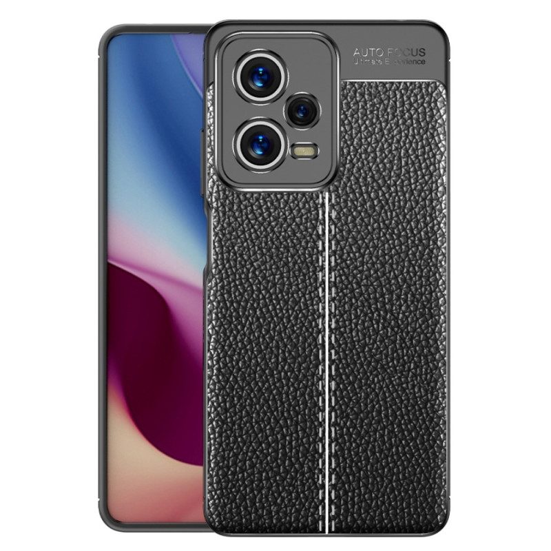 Cover Poco X5 Pro 5G Doppia Linea Litchi Effetto Pelle