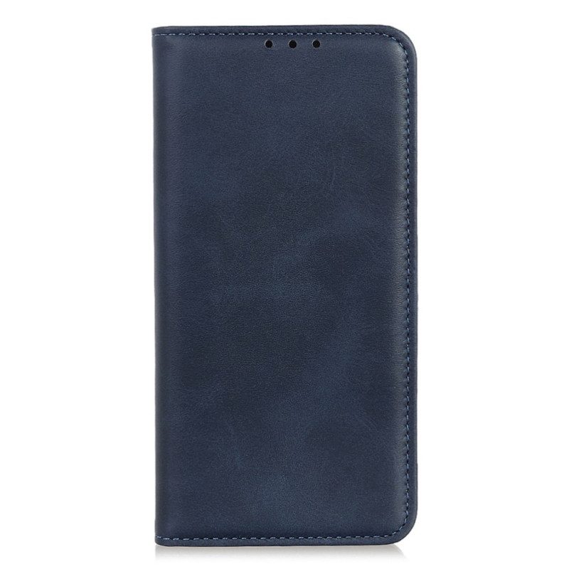 Folio Cover Poco X5 Pro 5G Custodia in pelle Crosta Di Cuoio Classica