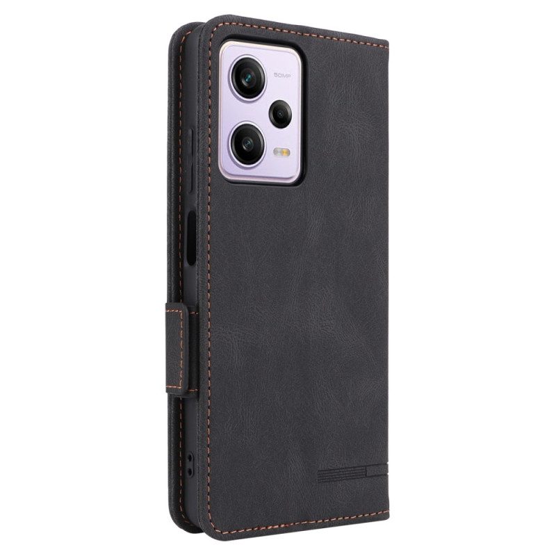 Folio Cover Poco X5 Pro 5G Custodia in pelle Elegante Effetto Pelle