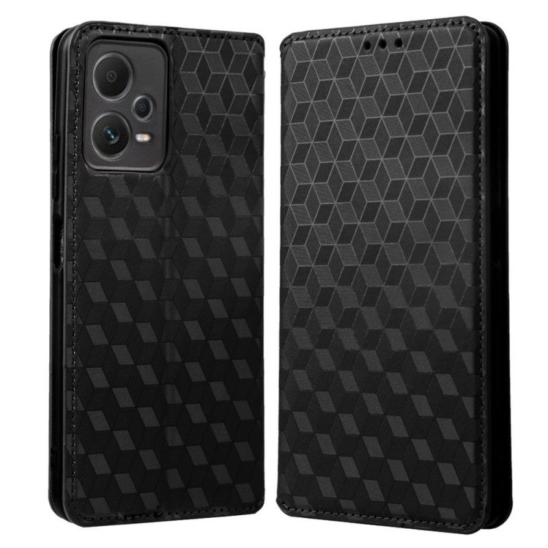 Folio Cover Poco X5 Pro 5G Custodia in pelle Modello 3d