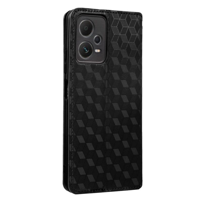 Folio Cover Poco X5 Pro 5G Custodia in pelle Modello 3d