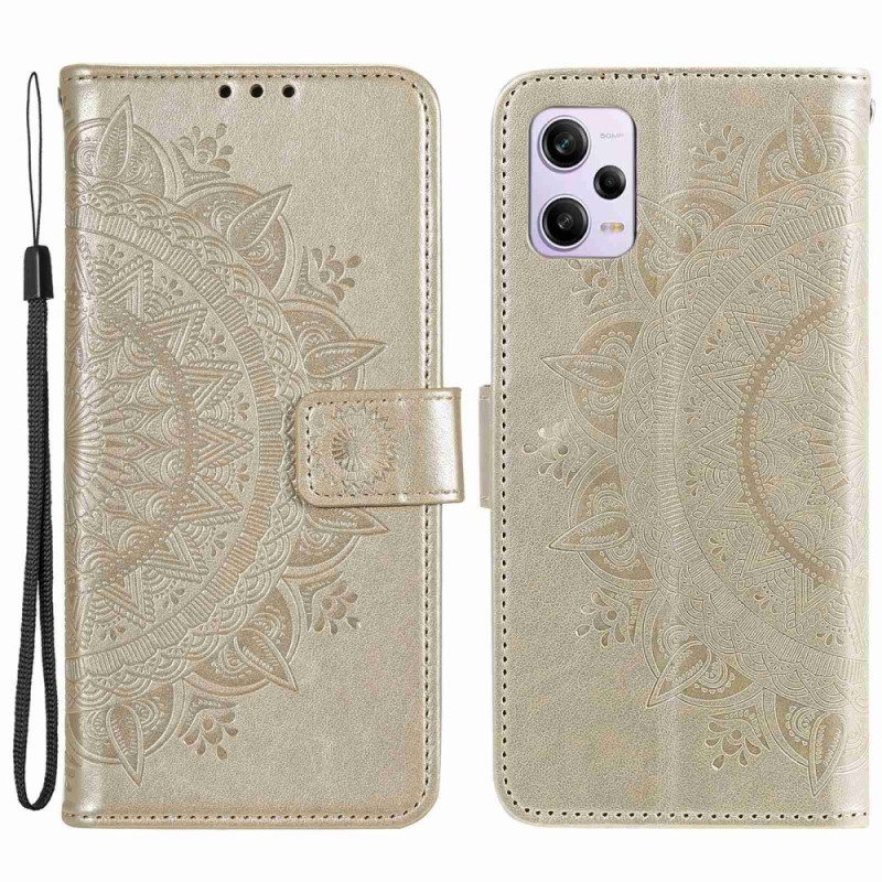 Folio Cover Poco X5 Pro 5G Mandala Sole Con Cordino