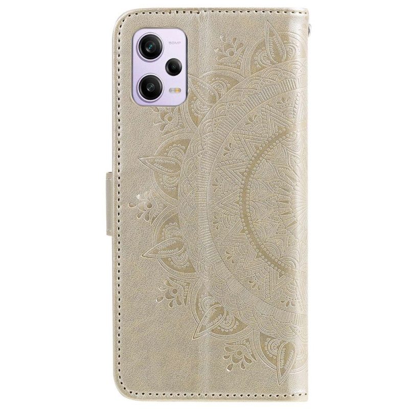 Folio Cover Poco X5 Pro 5G Mandala Sole Con Cordino