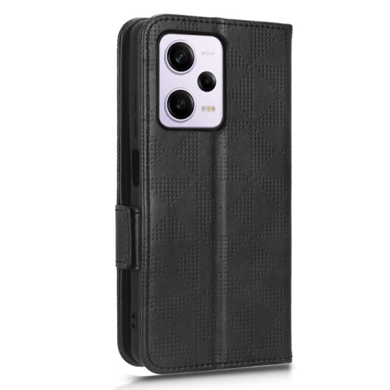 Folio Cover Poco X5 Pro 5G Triangoli Con Cordino