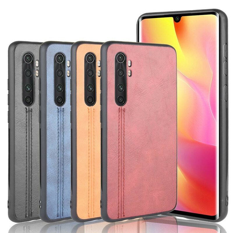 Cover Xiaomi Mi Note 10 Lite Effetto Pelle Couture