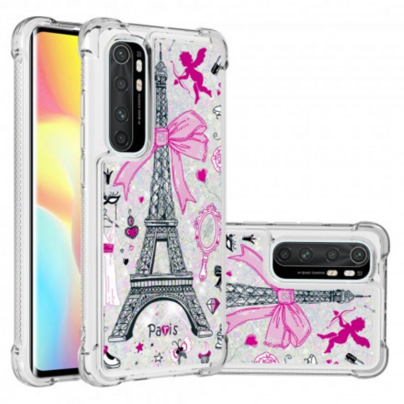 Cover Xiaomi Mi Note 10 Lite Le Paillettes Della Torre Eiffel