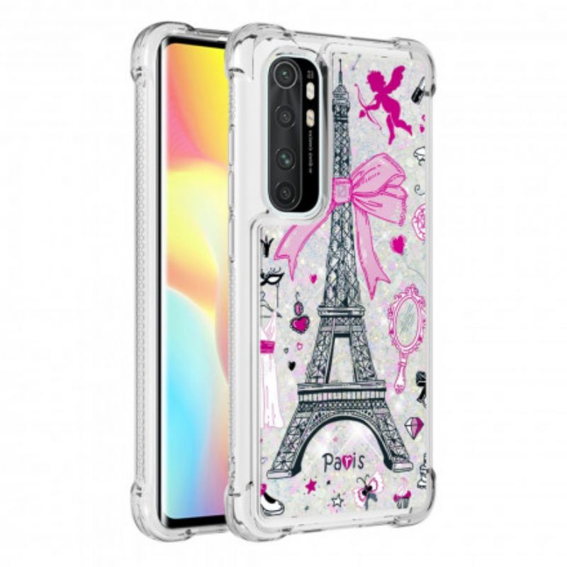 Cover Xiaomi Mi Note 10 Lite Le Paillettes Della Torre Eiffel