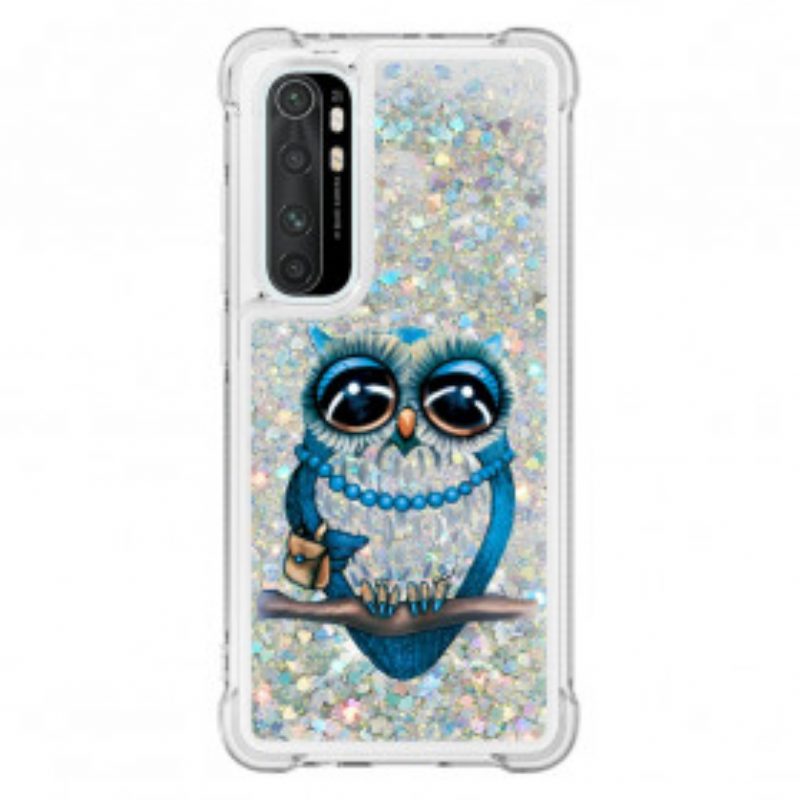 Cover Xiaomi Mi Note 10 Lite Miss Owl Paillettes