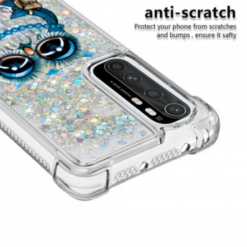 Cover Xiaomi Mi Note 10 Lite Miss Owl Paillettes