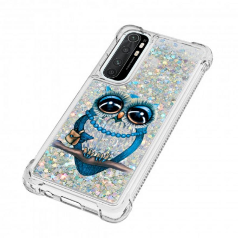 Cover Xiaomi Mi Note 10 Lite Miss Owl Paillettes