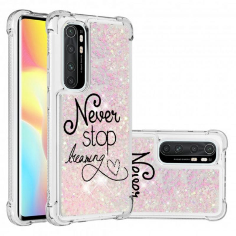 Cover Xiaomi Mi Note 10 Lite Non Smettere Mai Di Sognare Glitter