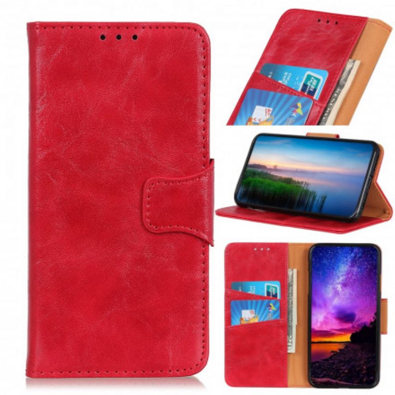 Custodia in pelle Xiaomi Mi Note 10 Lite Chiusura Reversibile In Pelle Crosta