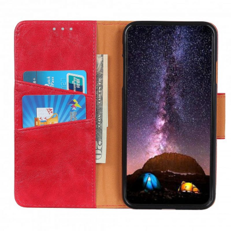 Custodia in pelle Xiaomi Mi Note 10 Lite Chiusura Reversibile In Pelle Crosta