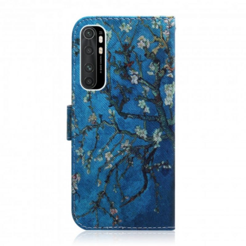 Custodia in pelle Xiaomi Mi Note 10 Lite Ramo Di Un Albero In Fiore