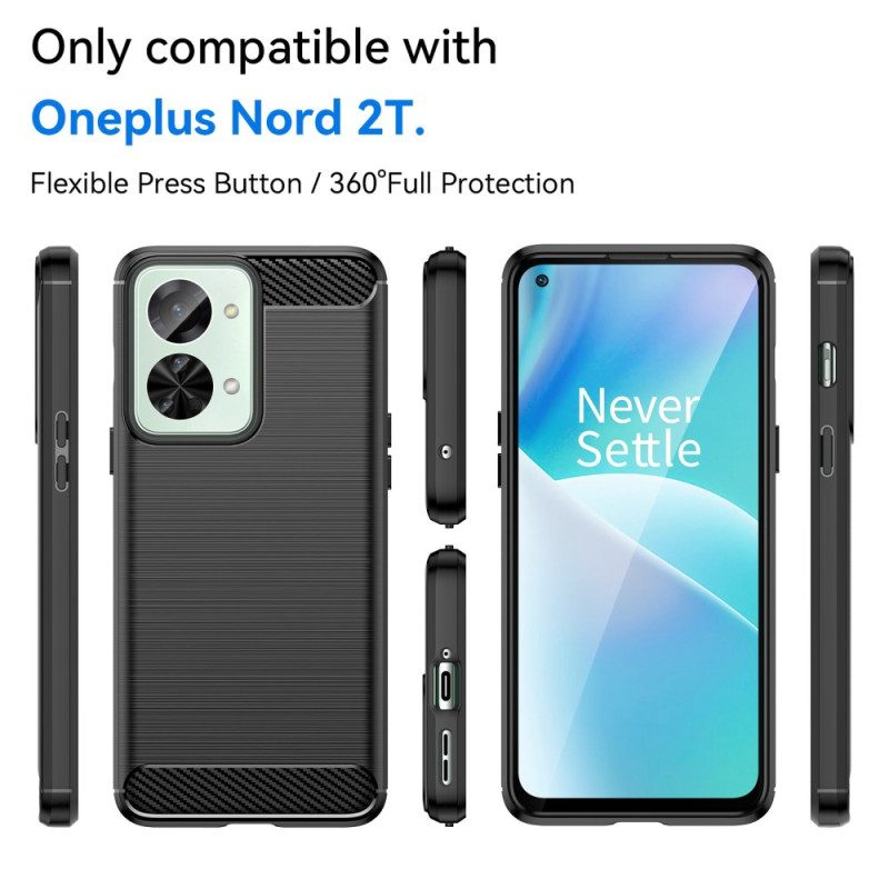 Cover OnePlus Nord 2T 5G Spazzolato A Basso Tenore Di Carbonio