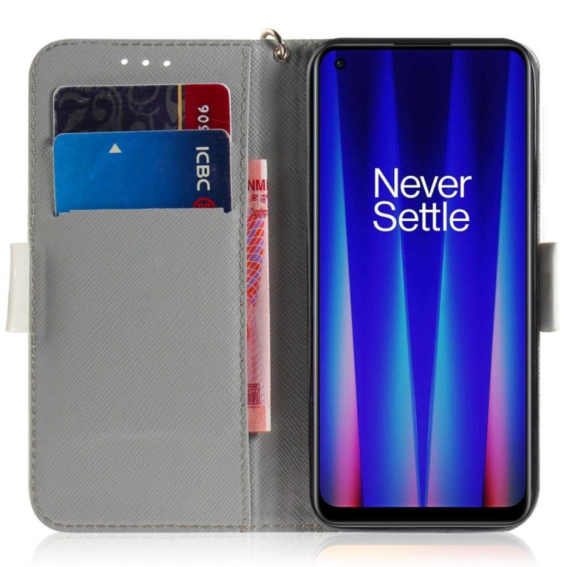 Custodia A Portafoglio OnePlus Nord 2T 5G Strappy Farfalla Tacchi Alti