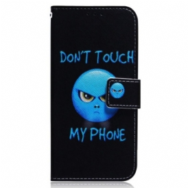Custodia in pelle OnePlus Nord 2T 5G Emoji Non Toccare Il Cordino Del Mio Telefono