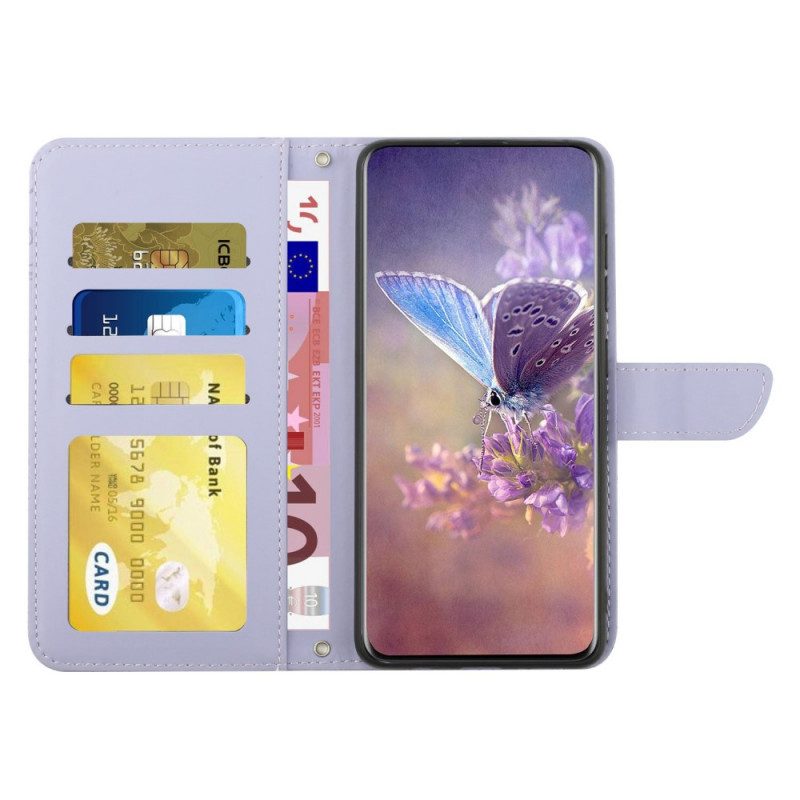 Custodia in pelle OnePlus Nord 2T 5G Farfalle Perizoma Premium