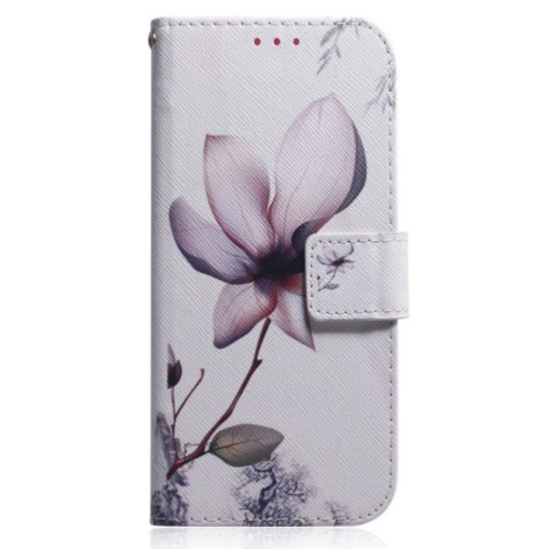 Custodia in pelle OnePlus Nord 2T 5G Fiore Rosa Strappy