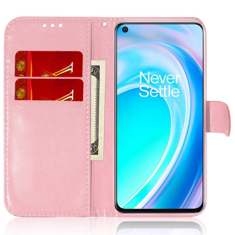 Custodia in pelle OnePlus Nord 2T 5G Fiori Geometrici Strappy