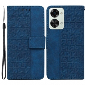 Custodia in pelle OnePlus Nord 2T 5G Motivi Geometrici Strappy