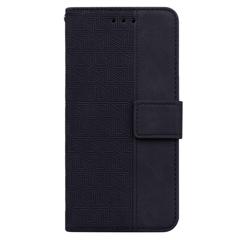 Custodia in pelle OnePlus Nord 2T 5G Motivi Geometrici Strappy