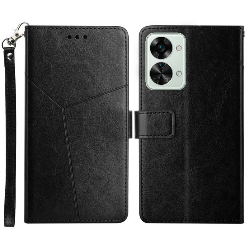 Custodia in pelle OnePlus Nord 2T 5G Y Strappy Design