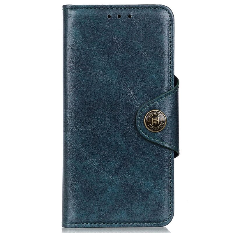 Folio Cover OnePlus Nord 2T 5G Bottone Vintage In Ecopelle