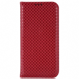 Folio Cover OnePlus Nord 2T 5G Custodia in pelle Trama Di Griglia